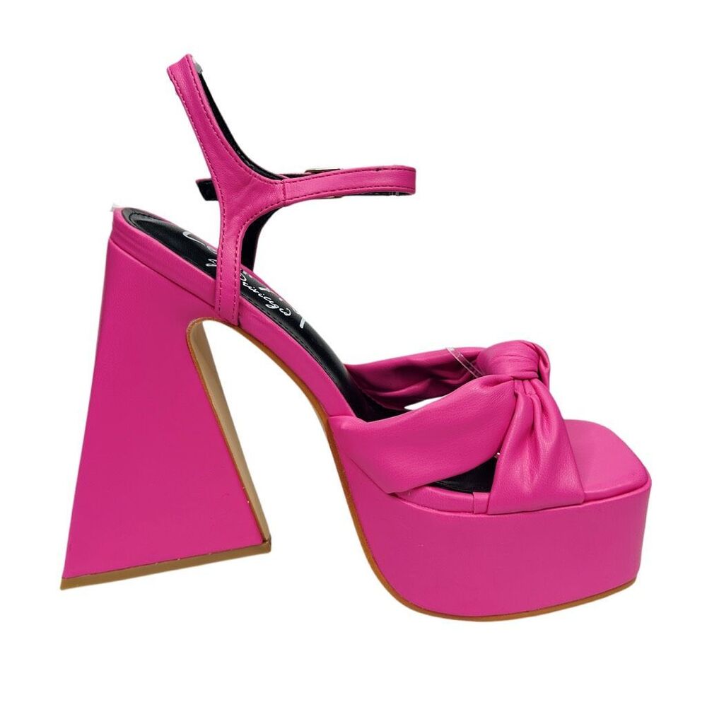 Lemon Drop by Privileged x Dolls Kill Hot Pink Hiner Platform Heels - Size 7 - Picture 4 of 8
